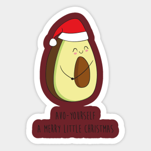 Avo-Yourself A Merry Christmas- Funny Avocado Christmas Gift Sticker